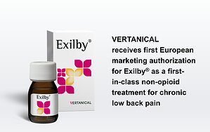 VERTANICAL Receives First European Marketing Authorization for Exilby® as a First-in-Class Non-Opioid Treatment for Chronic Low Back Pain - Pivotal U.S. Phase 3 trial underway
