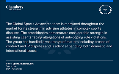 Chambers quote about Global Sports Advocates