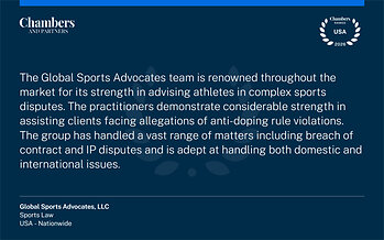 Chambers quote about Global Sports Advocates