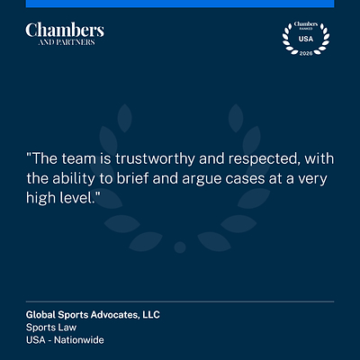 Chambers quote about Global Sports Advocates
