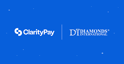 ClarityPay and Diamonds International® announce a branded financing partnership, bringing seamless point-of-sale credit — with instant approvals up to $50,000 — to more than 125 fine jewelry locations across international cruise lines and port destinations. ClarityPay and Diamonds International® announce a branded financing partnership, bringing seamless point-of-sale credit — with instant approvals up to $50,000 — to more than 125 fine jewelry locations across international cruise lines and port destinations.