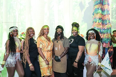  Kealoni "KJ" Richards of St. Croix joined Tamaya Butts of Jasmine's Caribbean Cuisine