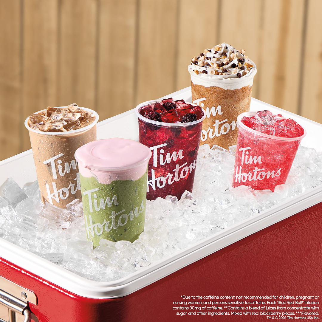 From Blackberry Citrus, to Matcha, to Strawberry, to S'Mores, summer's coolest flavors and sips have arrived at Tim Hortons U.S.