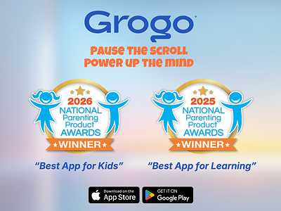 Grogo wins 2026 and 2025 National Parenting Products Awards: Best for Kids and Best for Learning!
