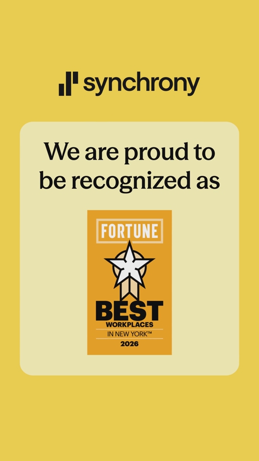 Synchrony Named No. 1 Best Workplace in New York by Fortune and Great Place To Work