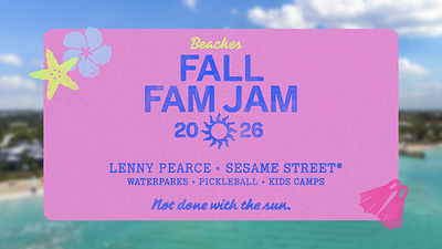 Beaches® Resorts announced the 2026 lineup for its annual Fall Fam Jam, featuring limited-time programming throughout September and October, including live performances by Lenny Pearce, all-new Sesame Street® experiences, and family-friendly activities across Jamaica and Turks & Caicos.