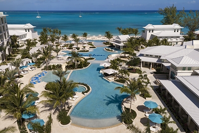 Pictured here, the pool at the new Treasure Beach Village at Beaches Turks & Caicos, one of four locations on resort where Lenny Pearce will perform live during Fall Fam Jam, bringing his viral Toddler Techno experience to the Caribbean.