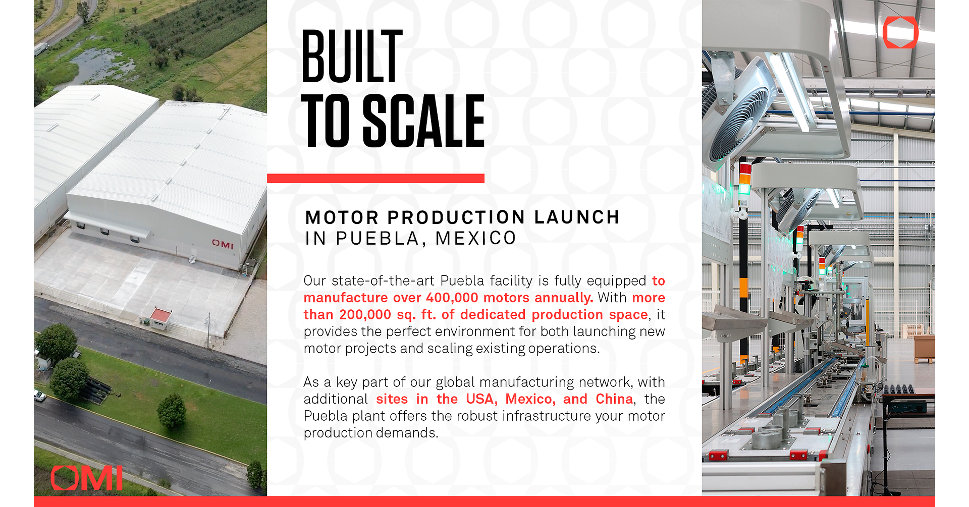 OMI Launches Motor Production at New Puebla Facility