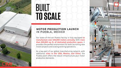 OMI lance la production de moteurs dans ses nouvelles installations de Puebla