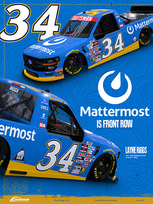 Mattermost Announces NASCAR CRAFTSMAN Truck Series Driver Layne Riggs Sponsorship at NASCAR San Diego Weekend