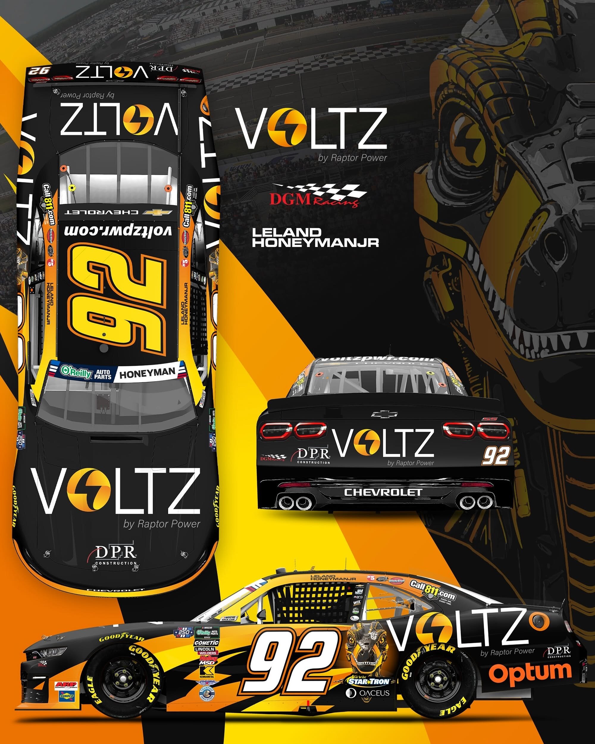 Raptor Power Systems Announces NASCAR O'Reilly Auto Parts Series Sponsorship of Leland Honeyman Jr.