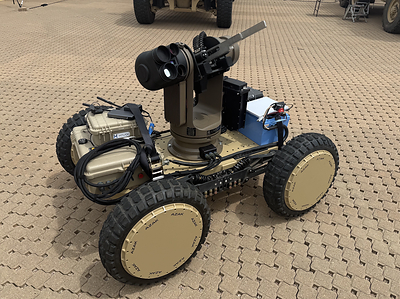 The small autonomous ground platform jointly built in less than 48 hours at the U.S. Army’s Operation Jailbreak.