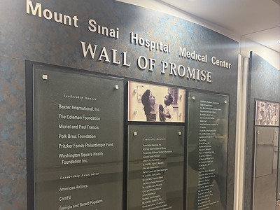 Mount Sinai Hospital Medical Center's Wall of Promise, Sinai Chicago, venue for the Chicago Asthma Consortium's 2026 Community Health Worker Educational Forum, May 21, 2026.