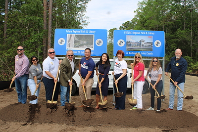 St. Johns County representatives conducted a ceremonial groundbreaking on May 1, 2026, for the future Ponte Vedra Nocatee Regional Park and Nocatee Library.