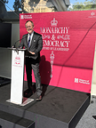 VERSABANK FOUNDER AND PRESIDENT, DAVID TAYLOR, HONOURED AND GUEST SPEAKER IN THE GROUNDS OF WESTMINSTER ABBEY, LONDON, UK
