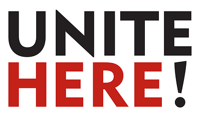 UNITE HERE is a labor union that represents 300,000 working people across Canada and the United States. UNITE HERE members work in the hotel, gaming, food service, manufacturing, textile, distribution, laundry, transportation, and airport industries.