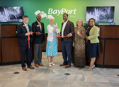 Pictured above from left to right: Jim Mears, President/CEO, BayPort Credit Union; Ray Bagley, Board Member, BayPort Credit Union; Maureen Davis, Chair, BayPort Credit Union; Tyrone Nelson, Varina District Supervisor; Suzanne Beckstoffer, First Vice Chair, BayPort Credit Union; and Dinetta, Board Member, BayPort Credit Union