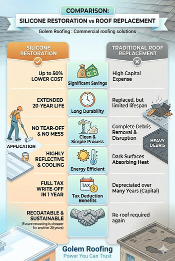 Flat Roof Restoration vs Replacement