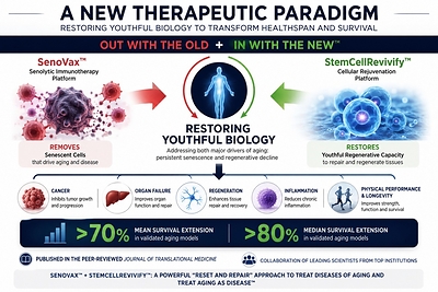Immorta Bio Publishes Over 70% Increased Longevity in Aging Animals by its Patented Therapeutic Combination