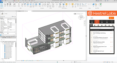 Kestrel Compliance Analysis indicates code violations natively in Autodesk Revit. Kestrel Compliance Analysis indicates code violations natively in Autodesk Revit.
