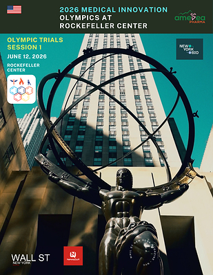 Register for the 2025 Medical Innovation Olympics kicking off June 12 at 1 Rockefeller Plaza