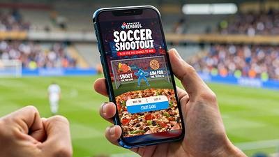 Domino&rsquo;s is combining the love of soccer and pizza into its first in-app game, Soccer Shootout, exclusively for Domino&rsquo;s Rewards members.