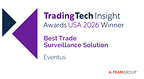 Eventus wins Best Trade Surveillance Solution at TradingTech Insight Awards USA 2026