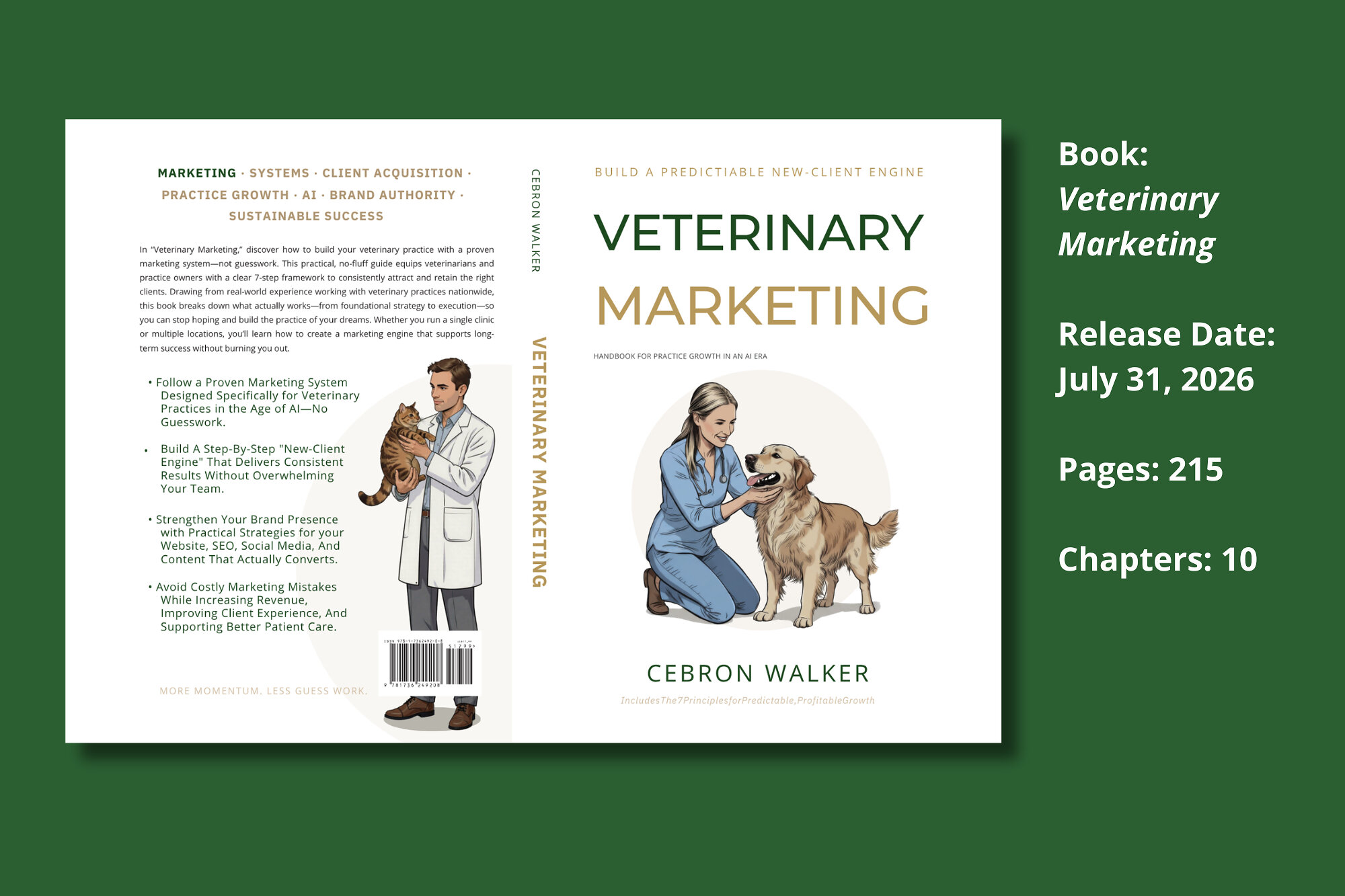 Veteran Marketing Strategist Cebron Walker to Release Groundbreaking Handbook for Veterinary Practice Growth