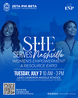 ZETA PHI BETA SORORITY, INCORPORATED PRESENTS S.H.E. SERVES NASHVILLE