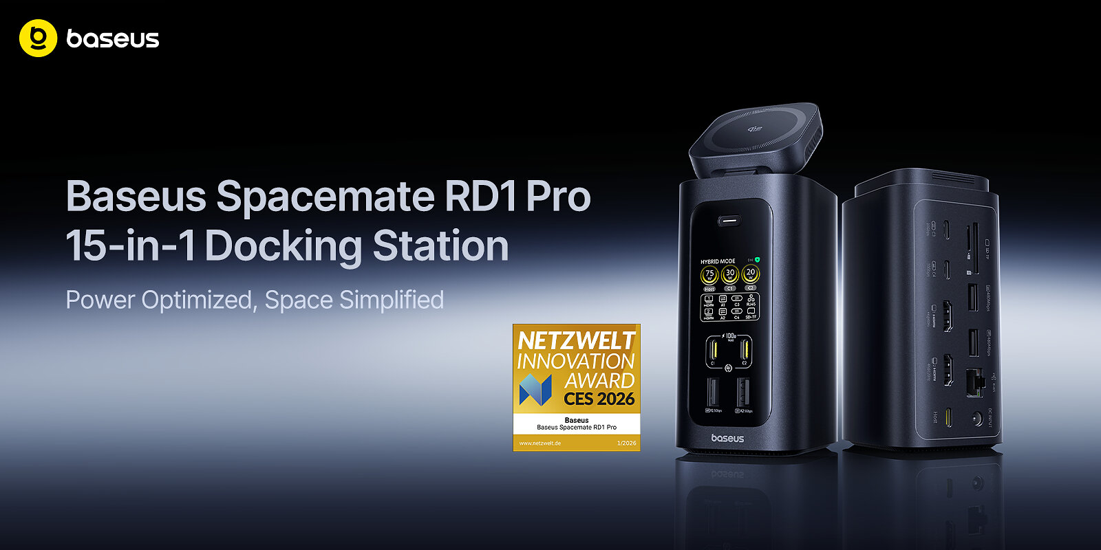 Baseus launches Spacemate RD1 Pro 15-in-1 docking station for streamlined desk connectivity