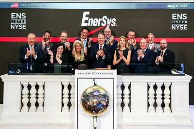 EnerSys rang the NYSE Bell on June 11 This image opens in the lightbox