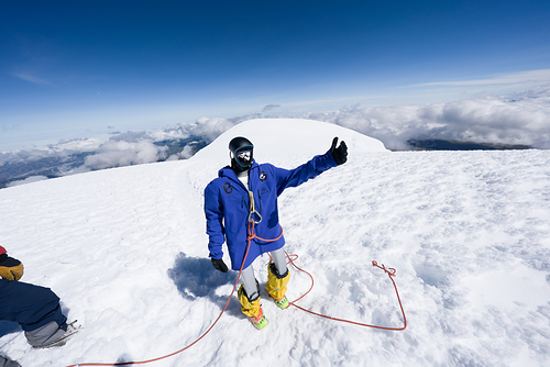 Pemba, a Unitree G1 humanoid robot provided by Eastworlds Labs, at the summit of Mount Chimborazo, Ecuador, on June 5, 2026. Photo by: David Gutierrez Cisneros