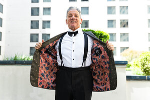 Bruce Buffer Entered the UFC Freedom 250 Octagon in Custom Stars &amp; Stripes Suit by King &amp; Bay