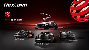 Mehrere NexLawn-Mähroboter räumen bei den iF und Red Dot Design Awards 2026 ab