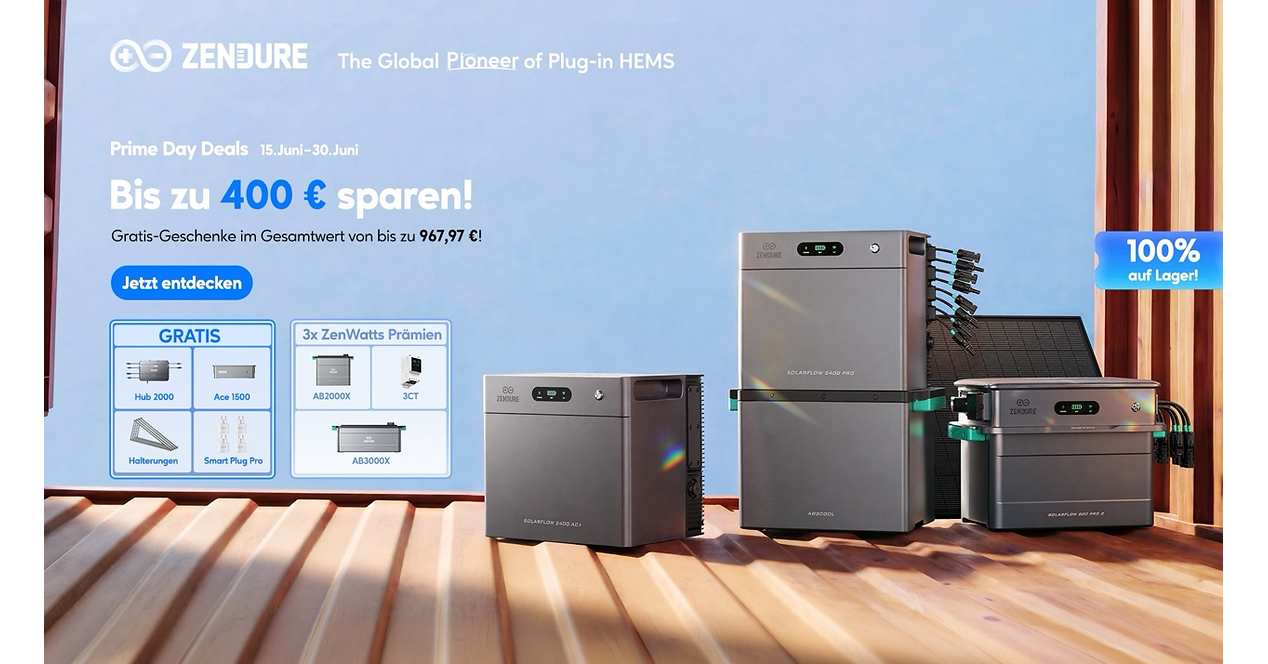 Zendure Launches Prime Day 2026: Save up to €400 on SolarFlow Energy Storage Zendure Launches Prime Day 2026: Save up to €400 on SolarFlow Energy Storage