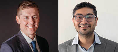 L to R: Neil Bales, President and CEO, First State Financial Management, with Mili Co-Founder and CEO, Chirag Gandhi