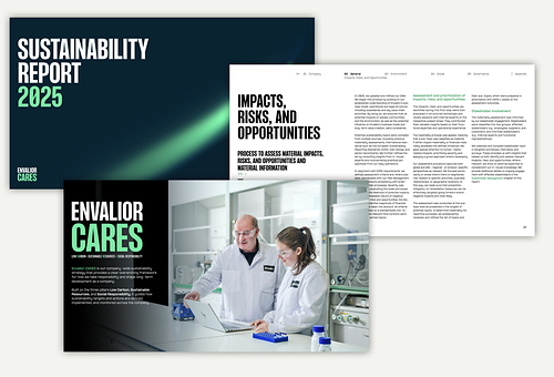 Envalior's 2025 Sustainability Report highlights the company's continued commitment to advancing environmental, social, and governance (ESG) performance through targeted initiatives that support a more sustainable future. Image: Envalior This image opens in the lightbox