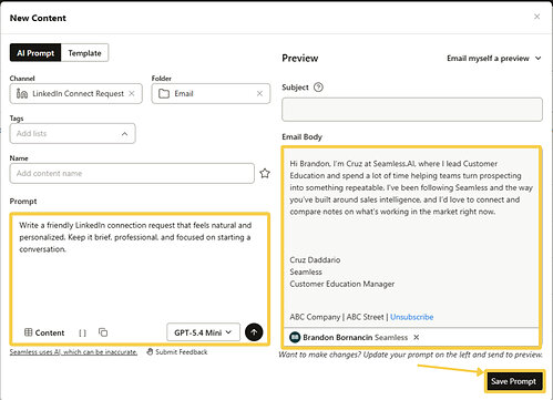 AI Campaigns from Seamless