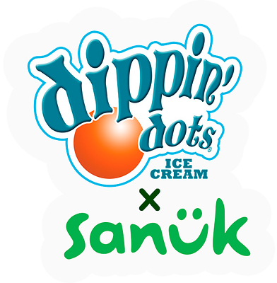 Dippin' Dots and Sanuk logo