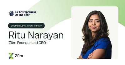  Zūm, the leader in modern student transportation, today announced that Founder and CEO Ritu Narayan has been named an EY US Entrepreneur Of The Year® 2026 Bay Area Award winner. Narayan was selected among hundreds of entrepreneurs and business leaders recognized for their vision, innovation, and ability to create long-term value.