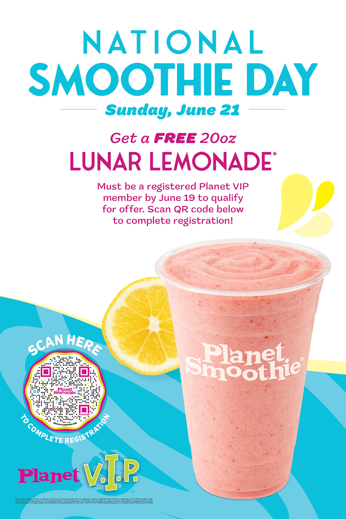 Sip Into National Smoothie Day with a Free Lunar Lemonade from Planet Smoothie