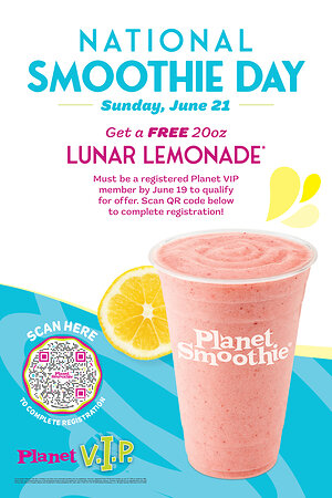 Sip Into National Smoothie Day with a Free Lunar Lemonade from Planet Smoothie