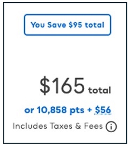 Hotel Booking with Points and Savings 