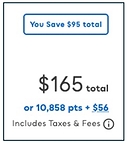 Hotel Booking with Points and Savings 