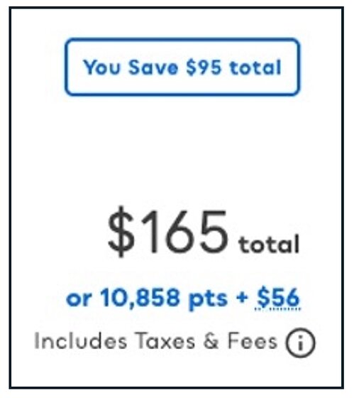 Hotel Booking with Points and Savings 