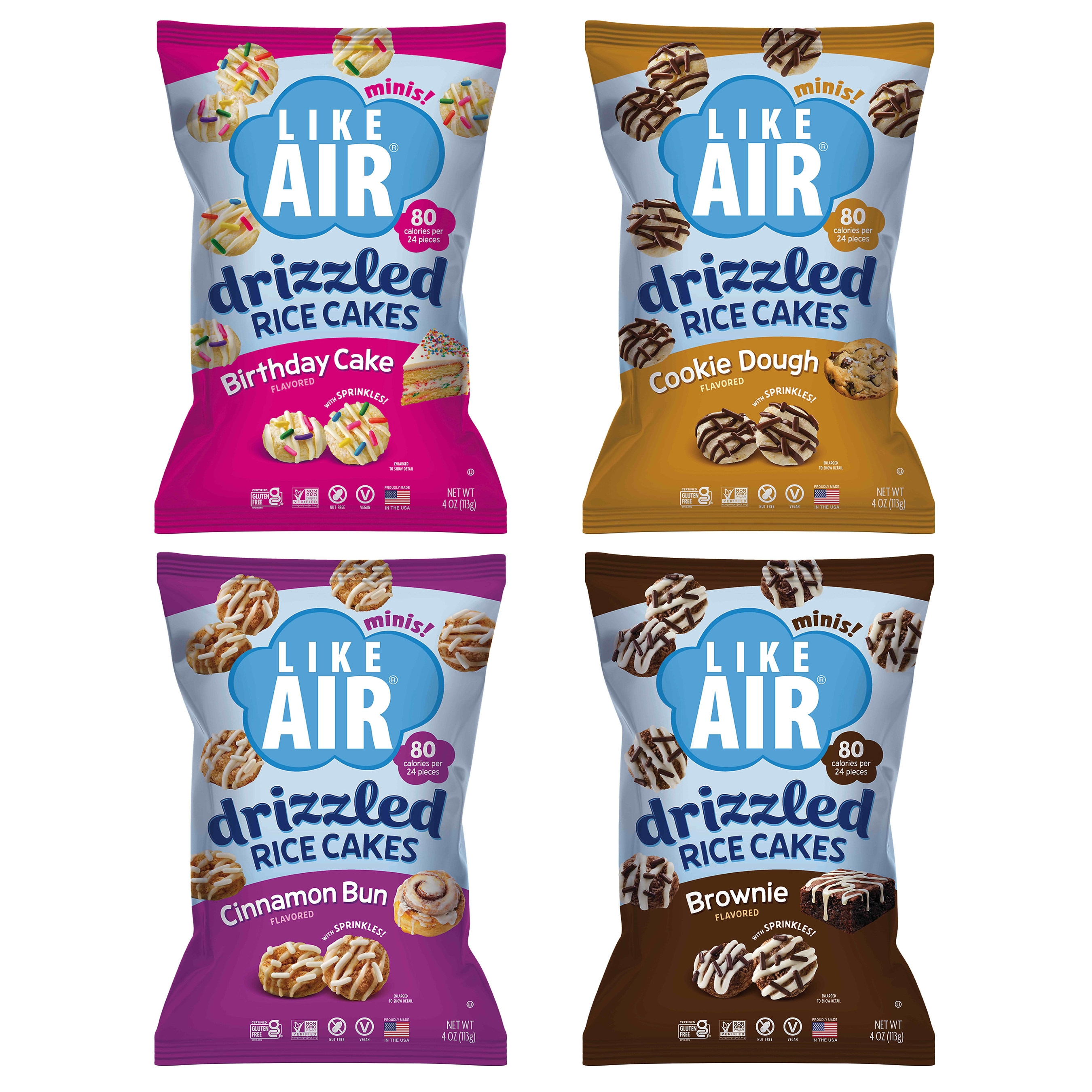 Like Air® Launches Drizzled Rice Cakes Innovation to Enter Fastest-Growing Category in Salty Snacks