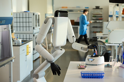 Eno, Genesis AI’s first general-purpose robot, performs complex, highly-dexterous tasks that LG CNS and Genesis AI plan to bring to operations as part of a strategic partnership.