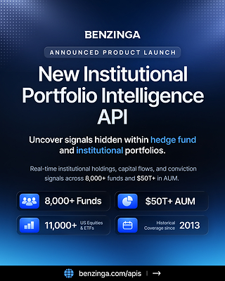 Benzinga Institutional Portfolio Intelligence API Launch Benzinga Institutional Portfolio Intelligence API Launch