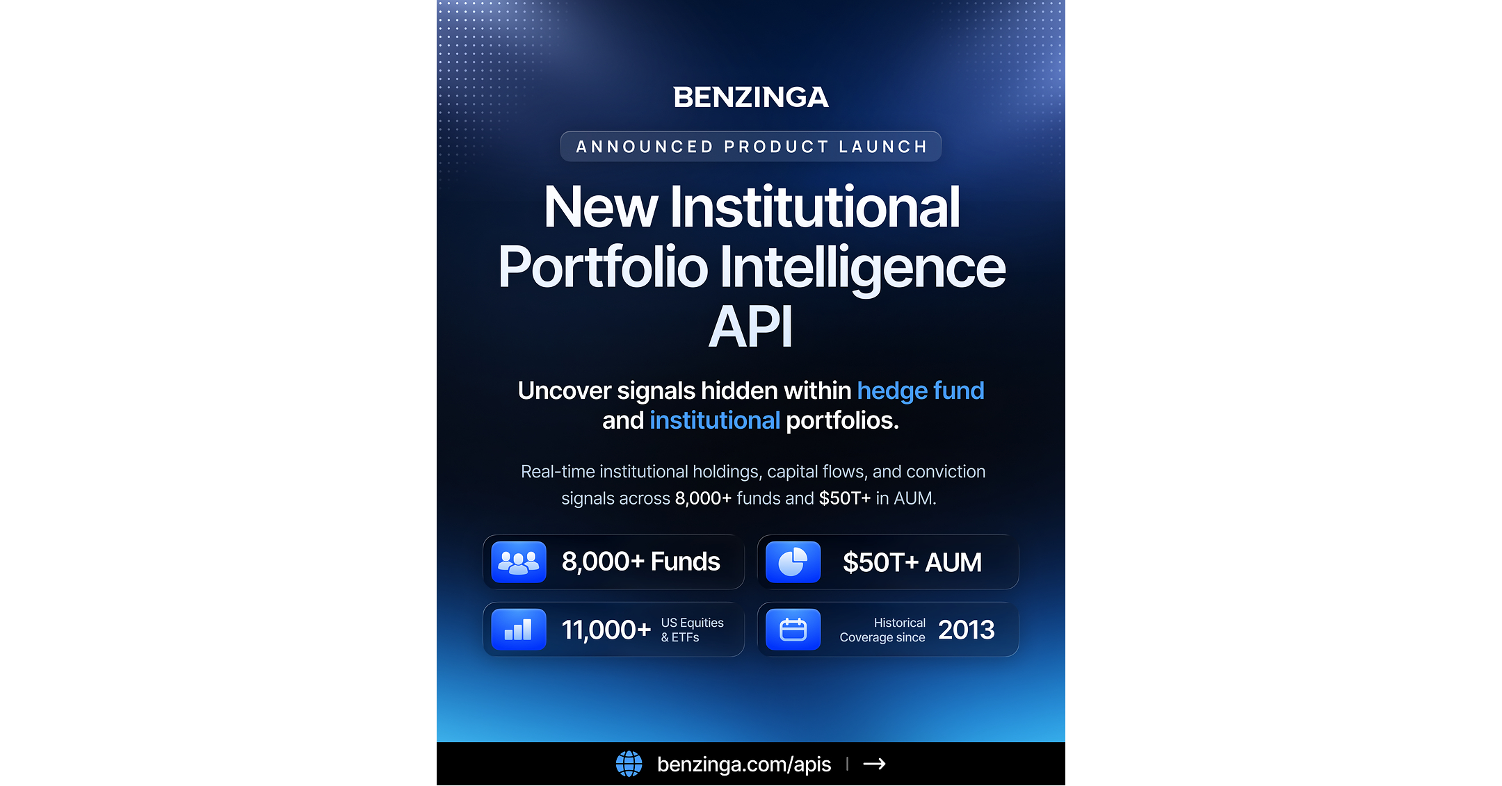 Benzinga Launches Institutional Portfolio Intelligence API for Faster ...