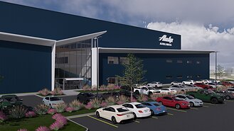 Rendering of future Alaska Airlines hangar
